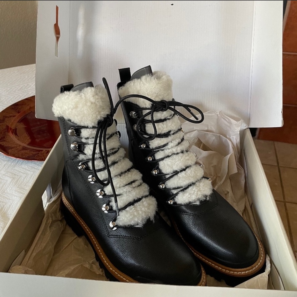 COPY - MARC FISHER IZZIE LUGSOLE ANKLE BOOT